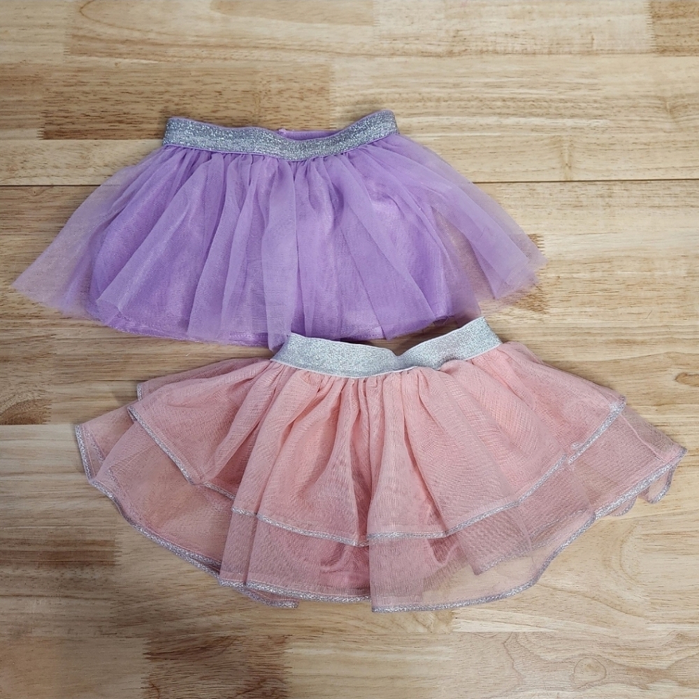 Set of 2 tutus with built-in diaper covers